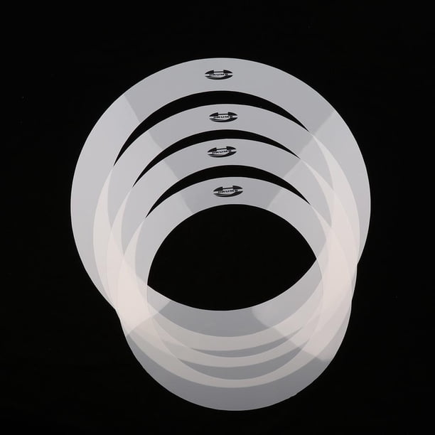 Paquete De 4 Anillos De Amortiguación Para Silenciadores De Tambor Bajo Accesorios Para Instrumentos De Percusión - , 12 '' 13 '' 14 '' 16 '' 12 inch 13 inch 14 inch 16 inch Hugo Anillos de control de tono