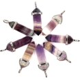 thumbnail image 2 of Angelstones Pendentif Collier Chakra Reiki Hexagonal Pointu en Fluorite Violet 20 Pouces, 2 of 4