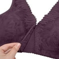 thumbnail image 5 of Cavosen Sports Bras for Women Large Bust Supportive Bras Push Up Full Coverage Solid Front Closure Bralettes Wide Straps Underwear, 5 of 6