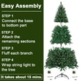 thumbnail image 3 of 7Ft USB Artificial Christmas Trees Xmas Detachable Tree with 1000 Branch Tips Decoration with DIY 450 LED Lights 8 Lighting Modes, 3 of 6