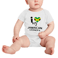 thumbnail image 2 of I Heart My Jamaican Grandpa Jamaica Love Flag Baby Bodysuit (White, 3-6 Months), 2 of 5