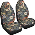 thumbnail image 3 of XYZCANDO Front Vehicle Seats Protector 2 pcs Car Seat Covers Car Front Seat Covers Easy Install Soft Truck Sedan, Rose Floral Pattern, 3 of 10