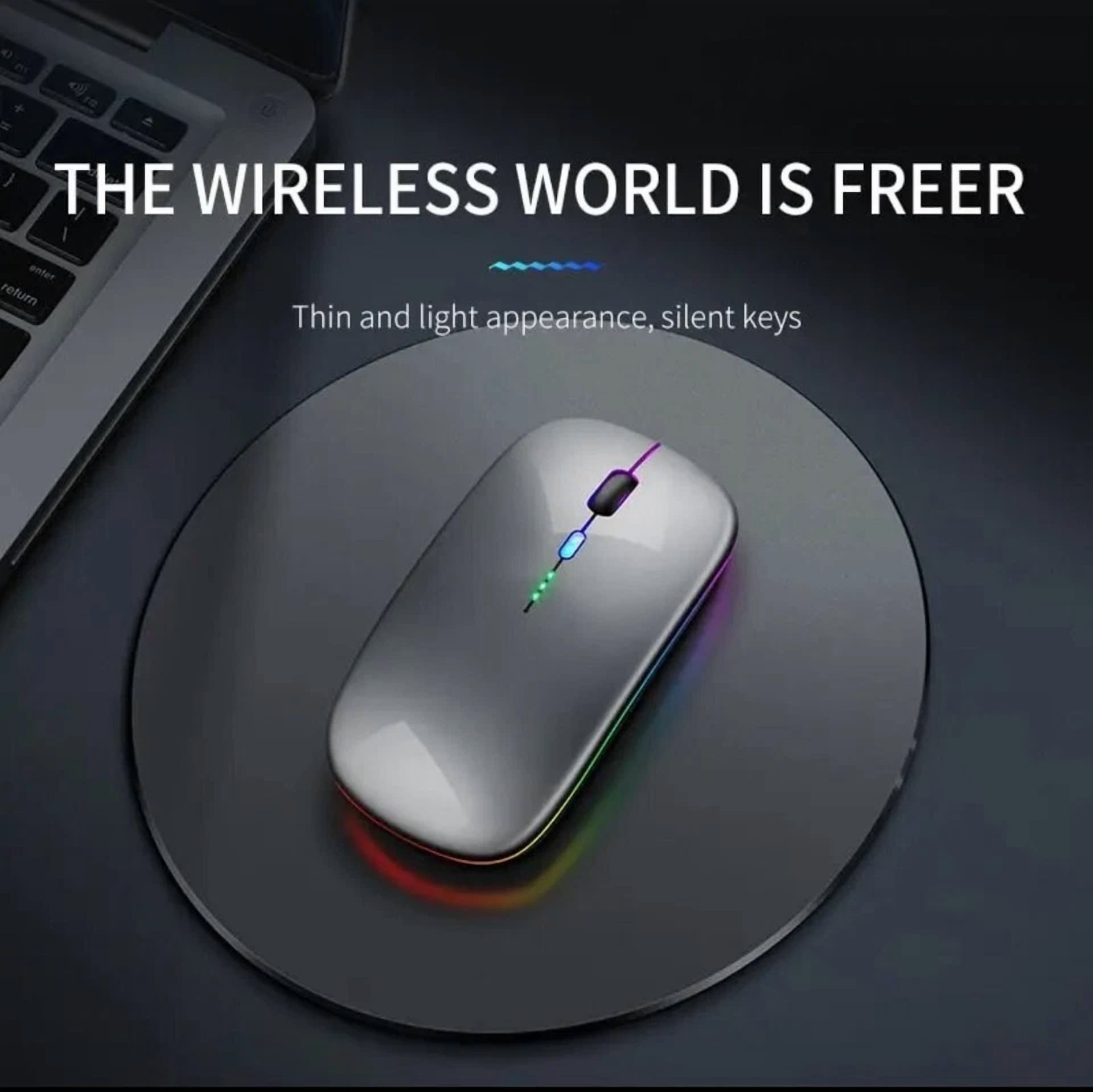 RHEA- Tablet Phone Computer Bluetooth Wireless Mouse Charging Luminous 2.4G Usb Wirele