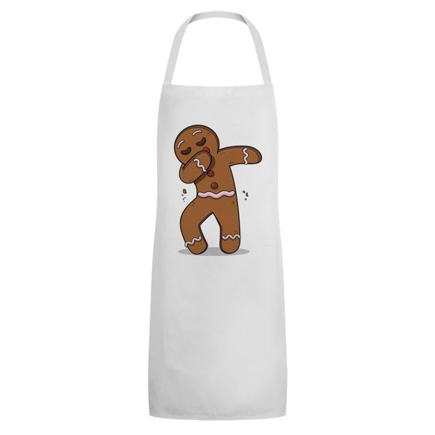 Grindstore - Delantal Navideño Hombre de Jengibre Dab (Banco/Marrón)