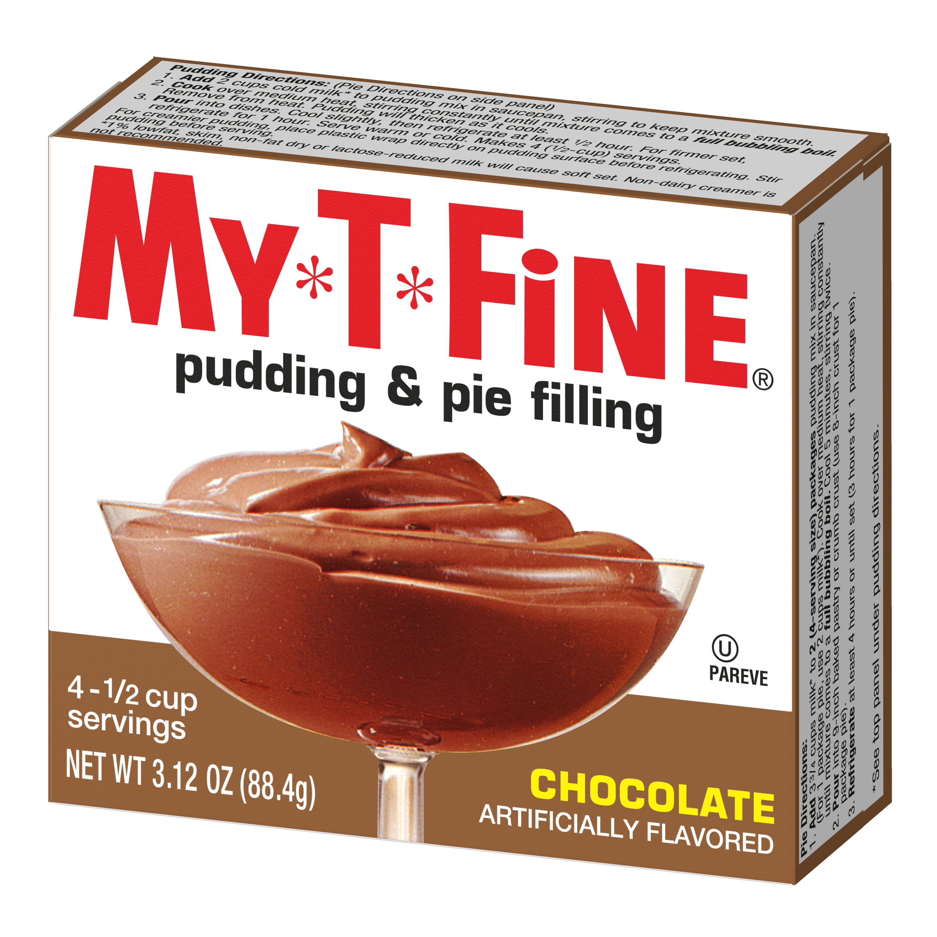 (2 pack) My-T-Fine Chocolate Cook and Serve Pudding Mix & Pie Filling, 4 Servings, 3.12 oz Box