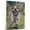 American Bulldog, variant on Scottish Deerhound Dog Stretched Canvas Size 8x12 – Lacrosse Theme Dog Art for Wall, Scottish Deerhound Dog Playing Lacrosse Wall Art, Dog Lover Canvas Decor