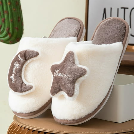 

PhoneSoap Men Lightweight Cotton Slippers With Memory Foam And Soft Sole Casual Shoes Coffee