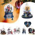 thumbnail image 2 of Adornos para árboles de Navidad, 8 piezas de colgantes acrílicos, bonitos adornos navideños de pesadilla para interiores, hogar, vacaciones, decoración colgante para interiores de automóviles, adornos, 2 of 7
