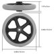 thumbnail image 3 of 2Pcs Wheelchair Wheels Small Front Wheels Universal Wheel Replacements for Wheelchairs, 3 of 5