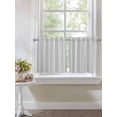 thumbnail image 4 of Gray Stripes 2 Panel Kitchen Curtains for Small Windows, Vintage Minimalist Lines Texture Bathroom Tier Curtain, Short Window Treatment for Bedroom/Living Room 55"x24", 4 of 6