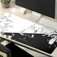 thumbnail image 4 of Black and White Cherry Blossom Gaming Mouse Pad XL，Large Mouse Pad Japanese Sakura Death Life Mouse Mat Desk Pad, Extended Stitched Non-Slip Rubber Edges Mousepad 31.5 X 11.8 Inch, 4 of 6