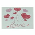 thumbnail image 1 of Love Cutting Board, Love Heart Shaped Balloons Party Entertainment Happiness Theme Retro Print, Decorative Tempered Glass Cutting and Serving Board, Small Size, Magenta Rose White, by Ambesonne, 1 of 1