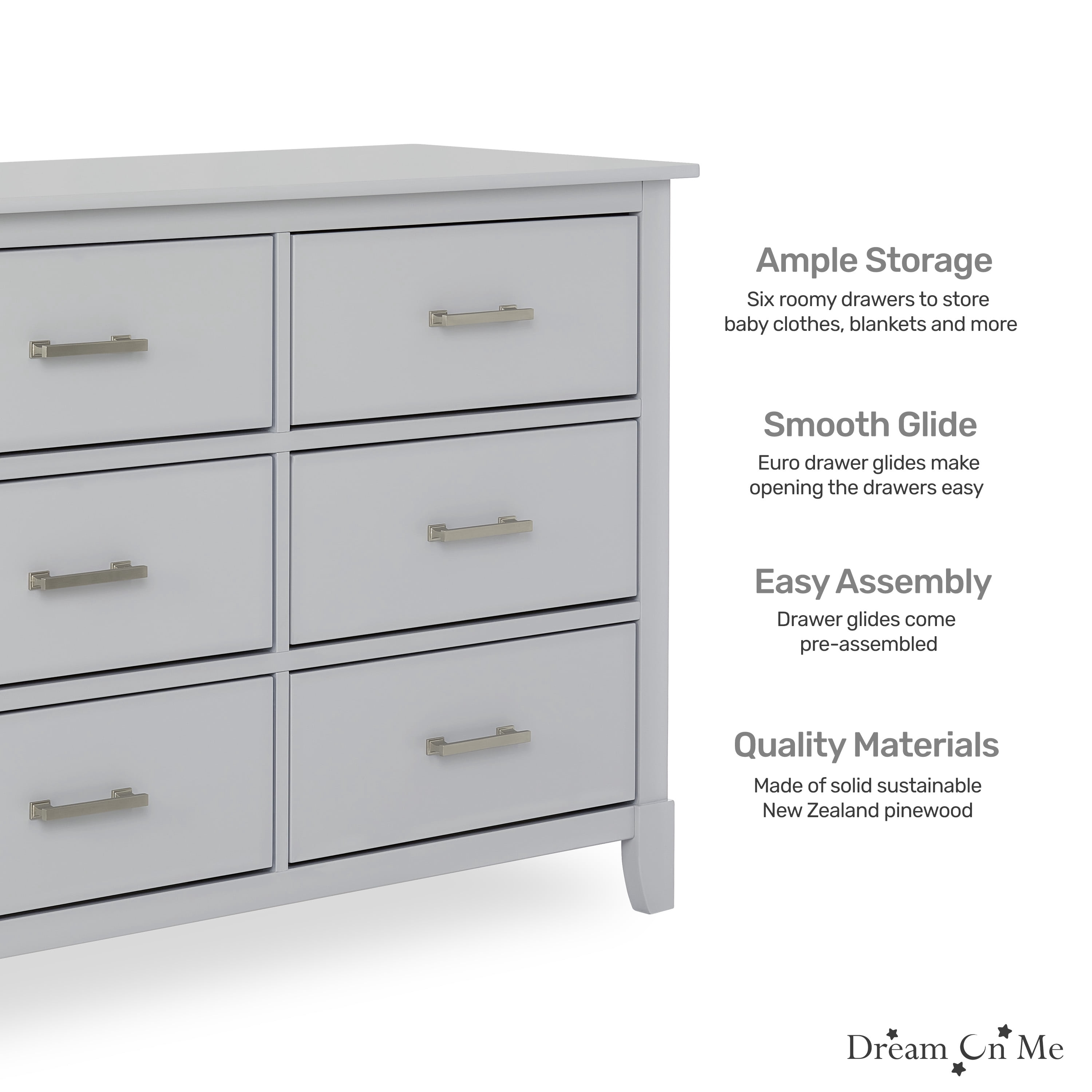 Dream On Me Cleo Dresser, Pebble Gray