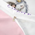 thumbnail image 4 of Metsweet Watercolor Magic Horse Duvet Cover Queen, Dreamy Princess Unicorn Queen Bedding, Blue White,Pink Reversible,3-Piece,1 Duvet Cover and 2 Pillowcases, 4 of 6