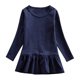 thumbnail image 1 of Odeerbi Niñas Primavera Otoño Manga Larga Vestido Volantes Vestido Algodón Color Sólido Cuello Redondo Suelto Vestido Cola de Pez, 1 of 3