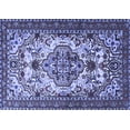 thumbnail image 1 of Ahgly Company Machine Washable Indoor Rectangle Persian Blue Traditional Area Rugs, 6' x 9', 1 of 4