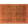 thumbnail image 1 of Ahgly Company Indoor Rectangle Oriental Orange Modern Area Rugs, 7' x 9', 1 of 4