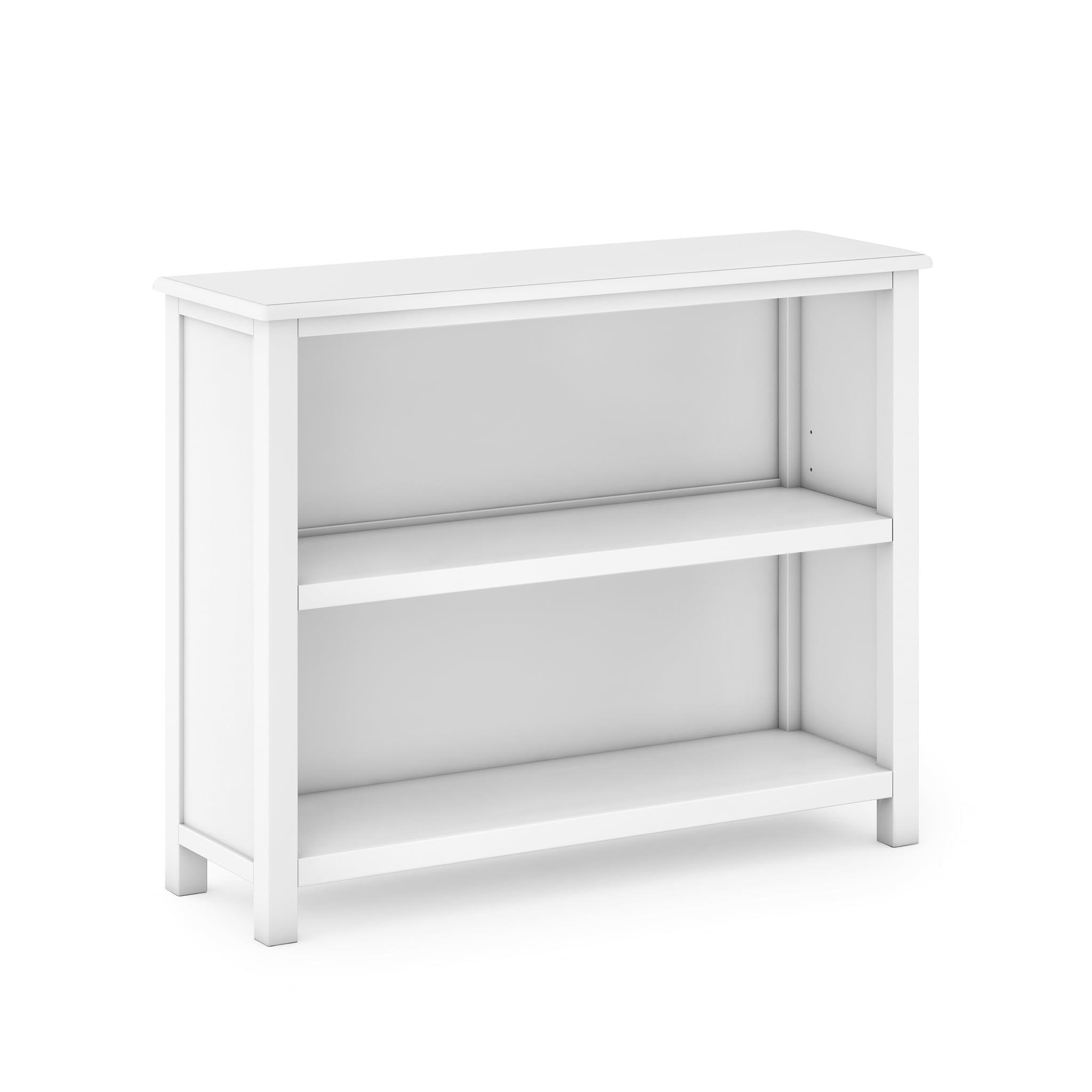 Guidecraft Taiga 2-Shelf Bookcase - White: 30" Bookshelf and Storage Unit for Bedrooms or Playrooms, Wooden Furniture for Books, Toys, School Supplies