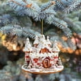 thumbnail image 5 of ToyKingdee Christmas Village Gingerbread House Decorations - 2D Acrylic Table Decor, Collectible Ornaments, 5 of 6