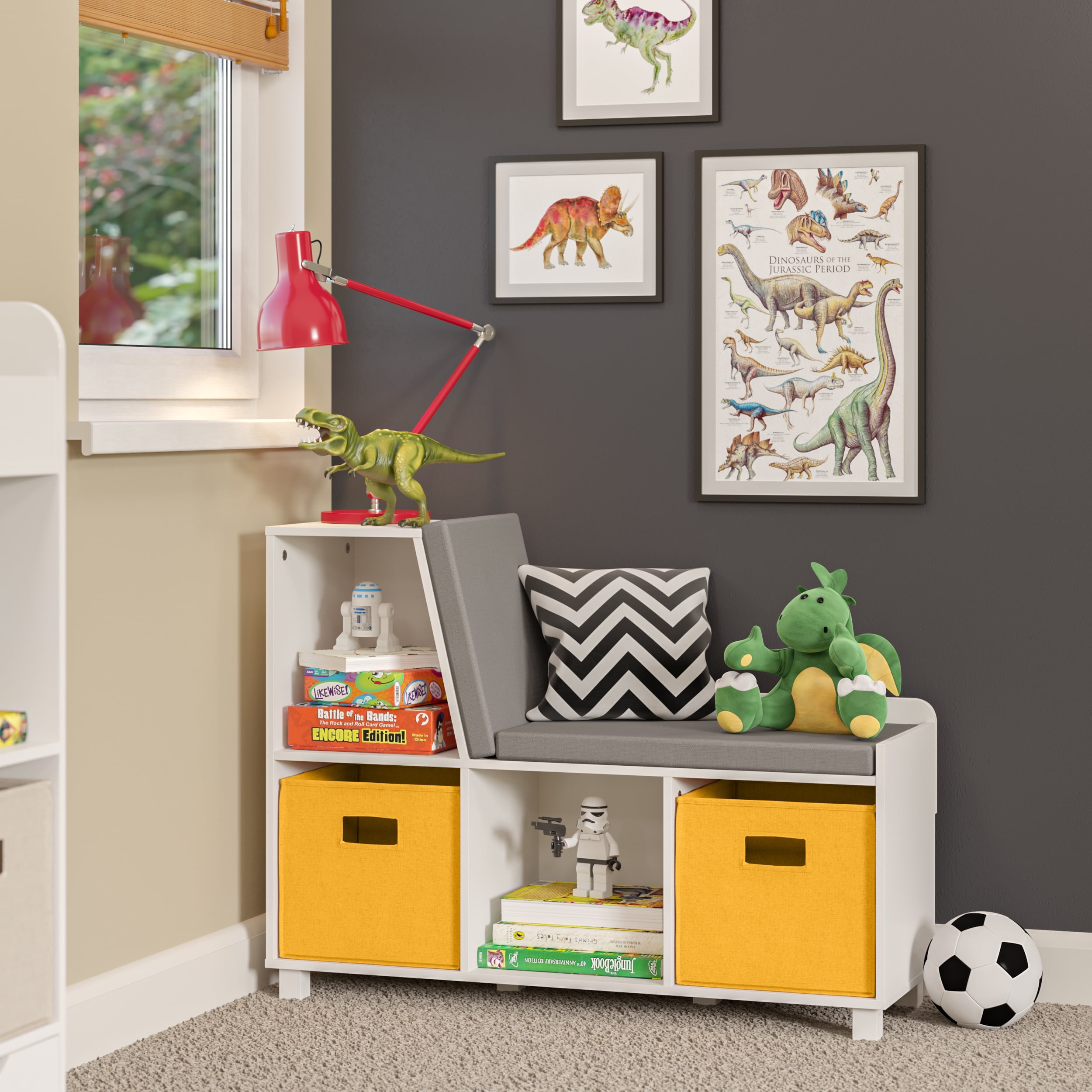 RiverRidge Book Nook Collection Kids Storage Bench with Cubbies with