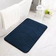 thumbnail image 3 of Bigersell Bathroom Rugs, 23x15 inch Memory Foam Bath Mats, Machine Washable, Thick Soft Absorbent Bath Rug for Bathroom Shower Floor Carpet Rugs Non-Slip Bathmat Blue, 3 of 5