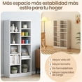 thumbnail image 4 of Librero Minimalista de 5 Niveles, Librero Organizador Vertical, Estructura Estable y Ahorro de Espacio, Libreros Madera Altura 150cm para Sala, Dormitorio o Estudio, 4 of 14
