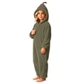 thumbnail image 4 of BRGZLK Halloween Pumpkin Onesie for Boys Girls 2026 Trendy Cute Long Sleeve Flannel Soft Cozy Plush Hooded Jumpsuit Winter Warm Fuzzy One Piece Jumpsuits Army Green 6-7 Years, 4 of 7