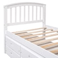 thumbnail image 5 of Bellemave Storage Bed Frame Twin with 6 Drawers,Solid Wood Twin Size Platform Bed with Headboard and Footboard,Heavy Duty Captain’s Bed for Teens,Single Adult,Small Spaces(White）, 5 of 13