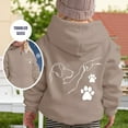 thumbnail image 2 of Bibifish Kids Hoodies Dog High-Five Graphic Print Full-Zip Lined Hoodie Jackets Soft Warm Oversized Fit Outdoor Walks Cute Hoodies, 2 of 4