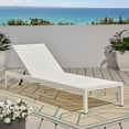 thumbnail image 5 of Ourdoor Adjustable Chaise Lounge, Aluminum Foldable Outdoor Lounge Chair with Wheels, Patio Lounge Chair with Five Adjustable Sitting Positions for Outside/Poolside/Beach/Pool, Easy to Move, White, 5 of 9