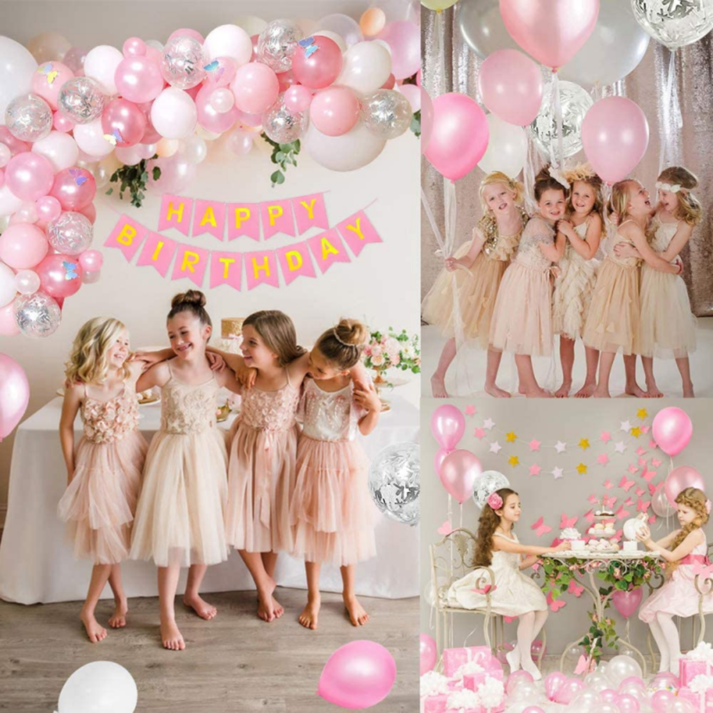 Yansion Pink Princess Birthday Party Decorations Kit photo 5
