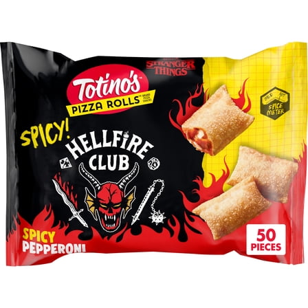 Totino's Pizza Rolls, Hellfire Club Spicy Pepperoni, Stranger Things, 50 Rolls, 24.46 oz