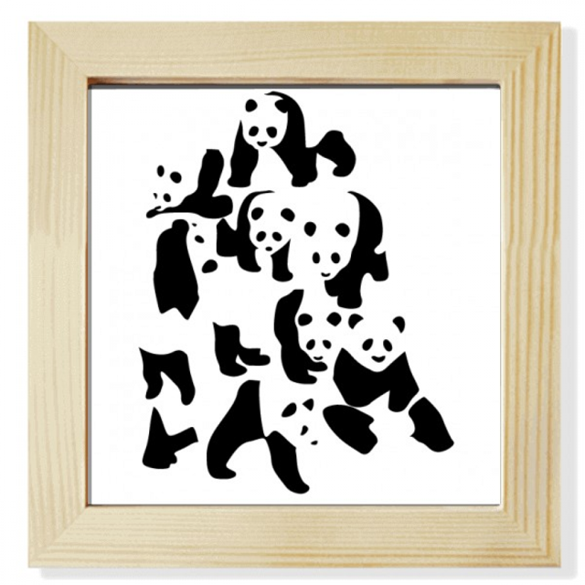 Panda Mountain Pantalla de escritorio de pared de fotograma cuadrado