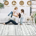 thumbnail image 2 of YOUPINS 8'x10' Area Rugs,Washable Living Room,Low Pile Soft Modern Decor Rugs for Dining Room Bedroom,Non Slip Carpet,Gray, 2 of 6