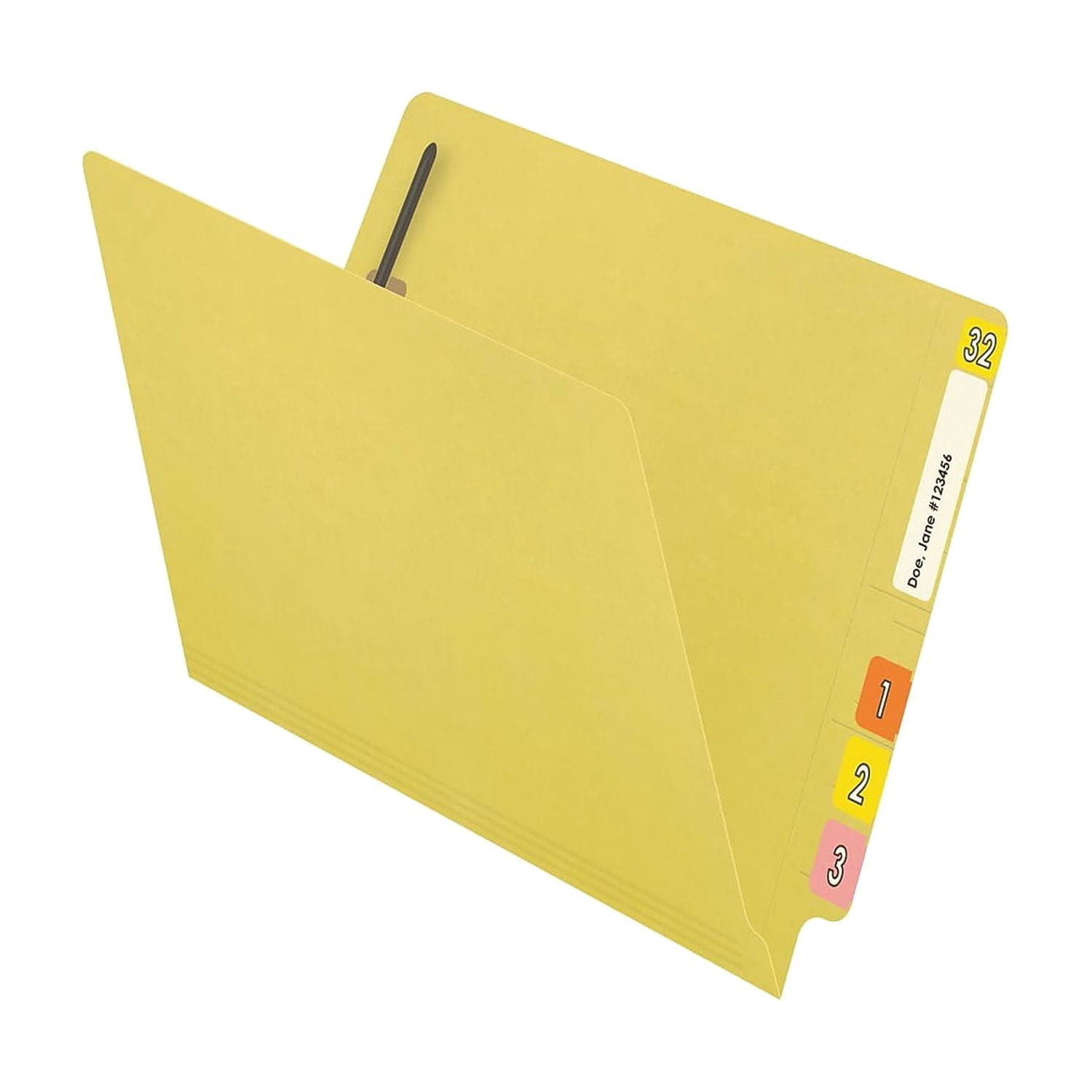 Medical Arts Press Reinforced End Tab File Folder Straight Cut Letter-Size Yellow 50/Box