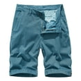 thumbnail image 3 of Tdoqot Outdoor Knee Length Realxed Fit With Pockets Cargo Shorts for Men Sky Blue Size L, 3 of 3