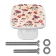 thumbnail image 1 of 4 Pieces Set Drawer Pulls Handle Square Wardrobe Cabinet Knobs with Stainless Steel Screws Furniture Kitchen Decor, 1 of 5