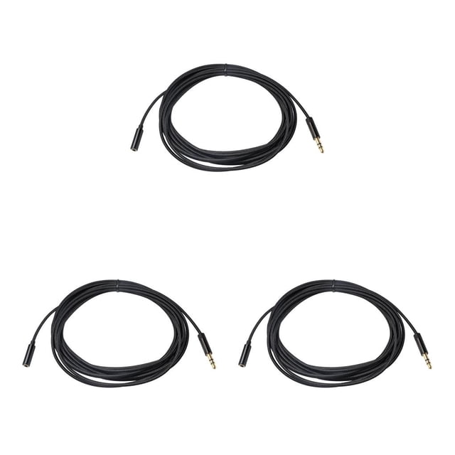 maskred Tablet Portable Audio Extension Cable Microphone 3.5mm Male to Female Adapter Sound Equipment Replacing Parts 5m 3Set