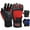 Red, variant on MRX Weight Lifting Gloves Leather Workout Glove with Long Wrist Strap Black Large