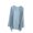 Light Blue, variant on Nmnitkp Pajamas for Women Long-Sleeved Breathable and Comfortable Pajamas Cape Coat Solid Color Simple Air-Conditioned Fir Cardigan