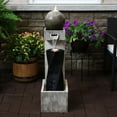 thumbnail image 5 of Sunnydaze Modern Artistry Polyresin Outdoor Water Fountain with Lights, 5 of 11