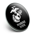 thumbnail image 2 of Marine Wife USMC White on Black Officially Licensed Metal 1.1" Tie Tack Hat Lapel Pin Pinback, 2 of 8