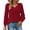 Deep Red, variant on Blouses for Women Dressy Casual v Neck Top Swiss Dot Balloon Long Sleeve Top
