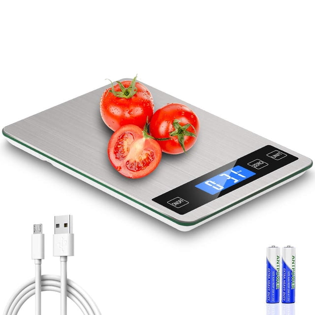 Food Scale, 33lbs Digital Food Kitchen Scale Weight Grams and oz for Cooking Baking, Meal Prep and Weight Loss, 7 Units LCD Display Tare Function, 1g/0.1oz Precise Graduation, Easy Clean
