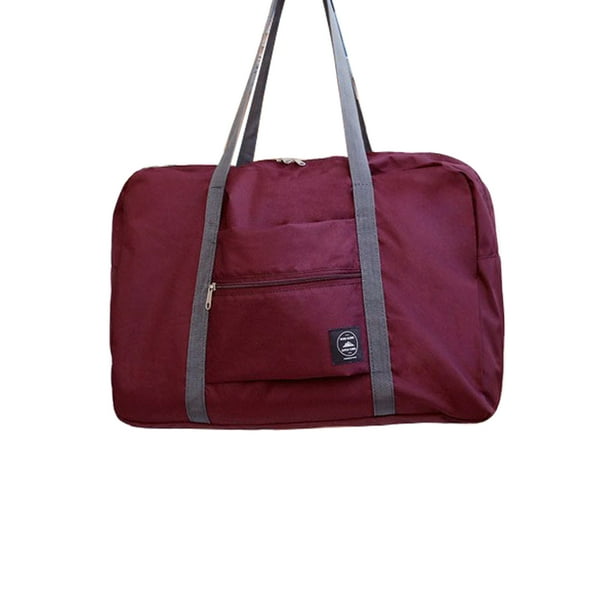Minnieouse Bolsa de lona de viaje para llevar, equipaje plegable grande, almacenamiento de ropa, bolso de hombro para fin de semana, bolso de mano para la Envolturas para manijas de equipaje vino Minnieouse BB7259-02