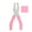 Pink/Small Round, variant on 1 Pack 6.37 Inch Length Star Shape Hole Handheld Single Paper Hole Punch, Puncher with Pink Soft Thick Leather Cover(Star)