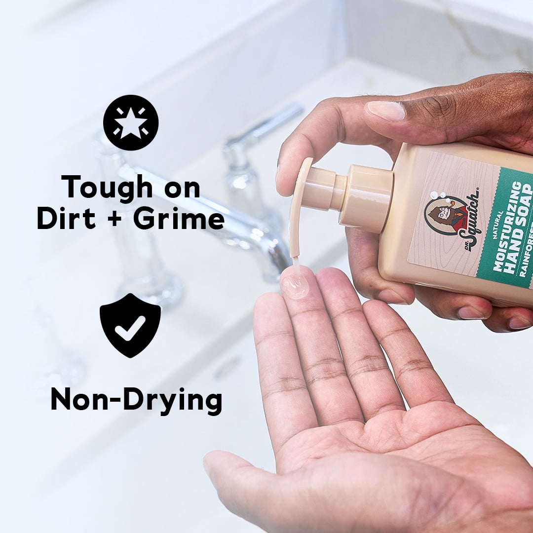 Dr. Squatch Liquid Hand Soap, Natural Moisturizing Hand Wash