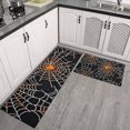 thumbnail image 2 of Halloween Spider Webs with Orange Spiders Kitchen Rugs Sets Of 2,Anti Fatigue Kitchen Mat Rugs Non Slip Washable,Decorative Kitchen Floor Mats for Kitchen,Sink,Laundry,17"x30"+17"x47", 2 of 7