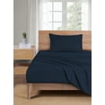 thumbnail image 2 of Mainstays Basic Value Microfiber Bed Sheet Set, Navy Blue, Twin, 3 Piece, 2 of 10