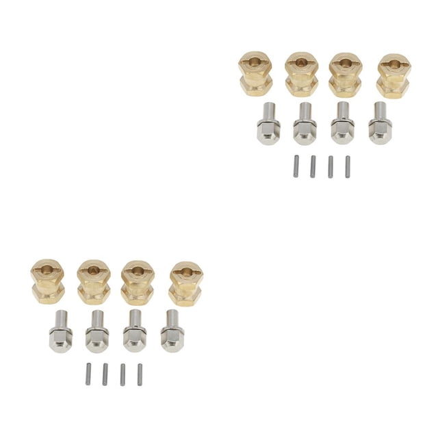 Vogacara Paquete de 4 1/10, adaptador combinador de cubo de rueda hexagonal, modelo de pieza de repuesto, actualizaciones, reemplazo de estilo de coche Type1 NO1 Vogacara CBP190949